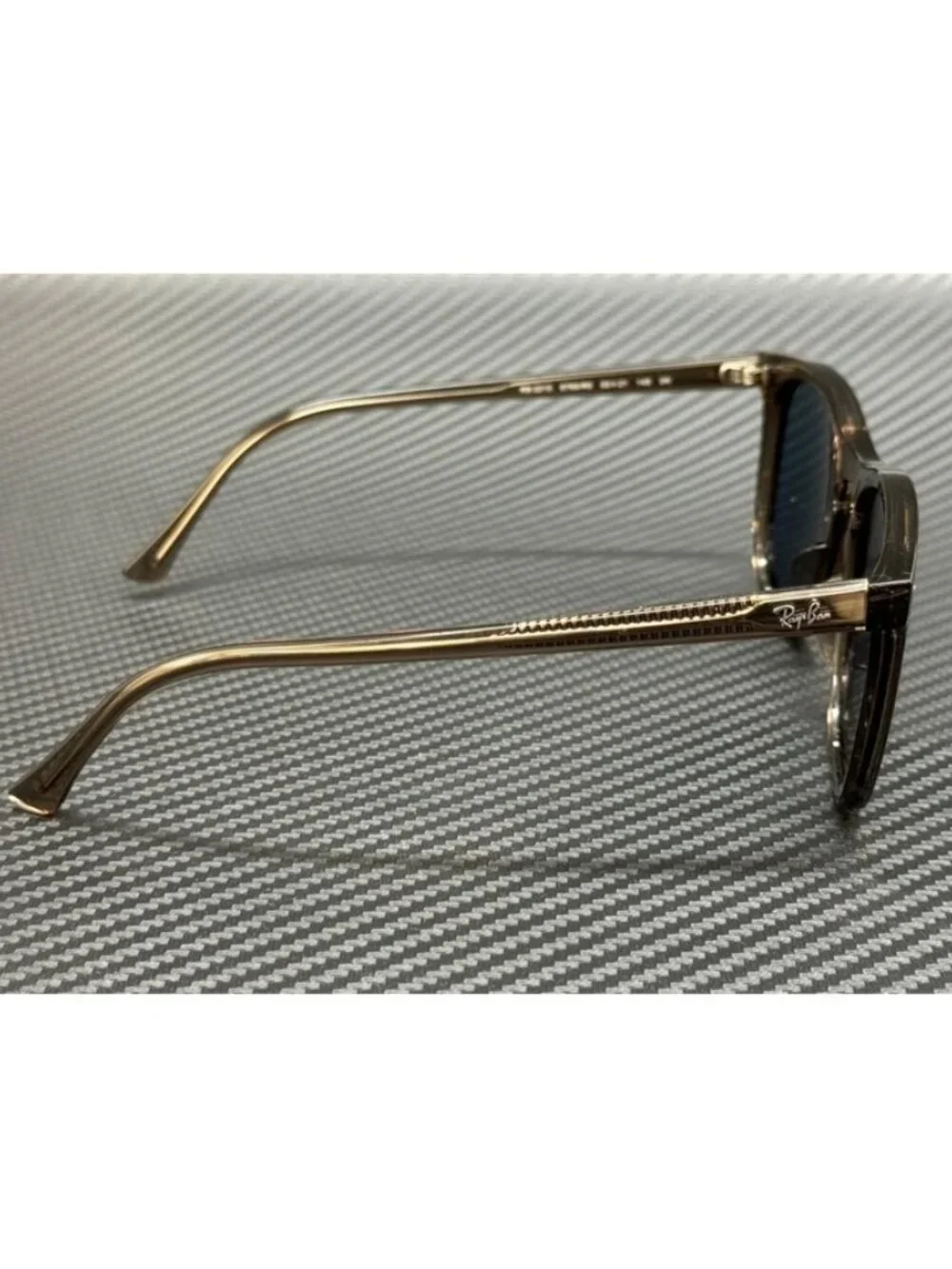 New Blue Men Transparent Brown Sunglasses 53-21-145